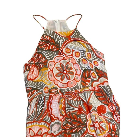 LOFT Ann Taylor Verona halter maxi dress gauze sz 12 spring summer wedding - Picture 2 of 10